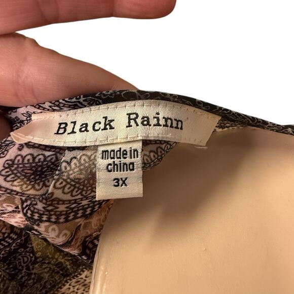 Black Rainn Boho Style Sleeveless Top Size 3X in Multi-color - Picture 11 of 11